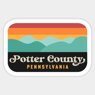 Potter County Pennsylvania Hunting Camping Sticker